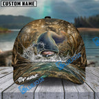 BlueJose Fishing Camo Splash Lure Personalized Name Classic 3D Cap (13 Breeds)