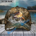 BlueJose Fishing Camo Splash Lure Personalized Name Classic 3D Cap (13 Breeds)