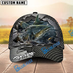 BlueJose Fishing Torn Metal Mesh Personalized Name Classic 3D Cap (13 Breeds)