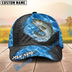 BlueJose Fishing Sea Metal Rip Personalized Name Classic 3D Cap (13 Breeds)