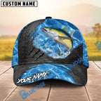 BlueJose Fishing Sea Metal Rip Personalized Name Classic 3D Cap (13 Breeds)
