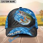 BlueJose Fishing Sea Metal Rip Personalized Name Classic 3D Cap (13 Breeds)