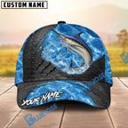BlueJose Fishing Sea Metal Rip Personalized Name Classic 3D Cap (13 Breeds)
