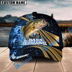 BlueJose Fishing Hooked Jump Splash Personalized Cap (13 Breeds)
