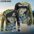 BlueJose Crappie Fishing Camo Grid Water Pattern Graphic Custom Name & Team Name 3D Shirts