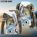 BlueJose Crappie Fishing Camo Forest Scene Custom Name & Team Name 3D Shirts