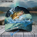 BlueJose Personalized Bass Fishing Aqua Strike Classic Cap