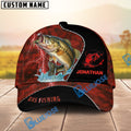 BlueJose  Personalized Bass Fishing Red Cap