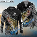 BlueJose Largemouth bass Fishing Sport Jersey Personalized Name Long Sleeve Shirt