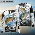BlueJose Bass Fishing White Gray Black Hexagon Sport Custom Name & Team Name 3D Shirts