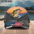 BlueJose Bass Fishing Sunset Personalized Cap