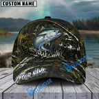 BlueJose Fishing Camouflage Water Splash Rod Reel Personalized Cap (13 Breeds)
