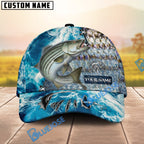 BlueJose Fishing Ocean Splash Fish Scale Personalized Cap (13 Breeds)