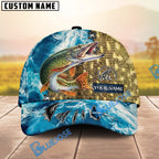 BlueJose Fishing Ocean Splash Fish Scale Personalized Cap (13 Breeds)