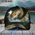 BlueJose Bass Fishing Cross American Skinfish Pattern Personalized Cap