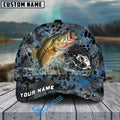 BlueJose Bass Fishing Blue Kryptek Camo Personalized Cap