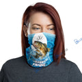 BlueJose Bass Fishing Blue Wave Neck Gaiter