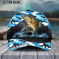 BlueJose Personalized Bass Fishing Blue Camo Sport Classic Cap
