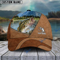 BlueJose Fishing Leather Pattern 2 Personalized Cap (13 Breeds)
