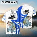 BlueJose Crappie Fishing Personalized White Blue Crappie Fishing 3D Shirt