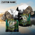 BlueJose Crappie Fishing Camo Freshwater Fish Customize Name 3D Shirt