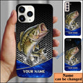 BlueJose Bass Fishing Net Personalized Name Phone Case