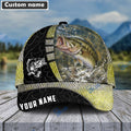 BlueJose Personalized Bass Fishing Hook Camo Classic Cap
