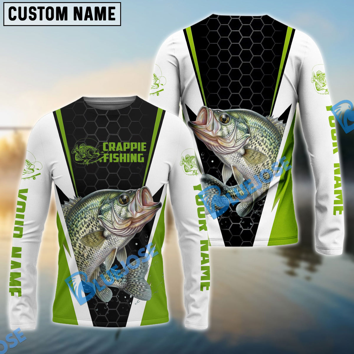 BlueJose Crappie Fishing Jerseys Crappie Custom 3D Shirts