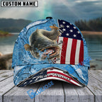 BlueJose Fishing Patriotic Lace-Up Design Personalized Cap (13 Breeds)