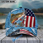 BlueJose Fishing Patriotic Lace-Up Design Personalized Cap (13 Breeds)