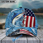 BlueJose Fishing Patriotic Lace-Up Design Personalized Cap (13 Breeds)
