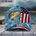 BlueJose Fishing Patriotic Lace-Up Design Personalized Cap (13 Breeds)