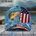 BlueJose Fishing Patriotic Lace-Up Design Personalized Cap (13 Breeds)
