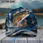 BlueJose Fishing Dark Ocean Camo Design Personalized Cap (13 Breeds)