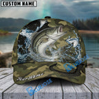 BlueJose Fishing Camo Predator Fish Design Personalized Cap (13 Breeds)