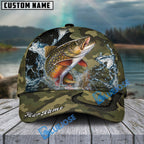 BlueJose Fishing Camo Predator Fish Design Personalized Cap (13 Breeds)