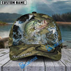 BlueJose Fishing Camo Predator Fish Design Personalized Cap (13 Breeds)