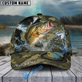 BlueJose Fishing Camo Predator Fish Design Personalized Cap (13 Breeds)
