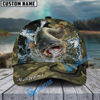 BlueJose Fishing Camo Predator Fish Design Personalized Cap (13 Breeds)
