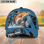 BlueJose Fishing Blue Marsh Bass Design Personalized Cap (13 Breeds)
