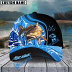 BlueJose Fishing Blue Water Design Personalized Cap (13 Breeds)