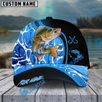 BlueJose Fishing Blue Water Design Personalized Cap (13 Breeds)