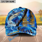 BlueJose Fishing Ocean Wave Skin Design Personalized Cap (13 Breeds)