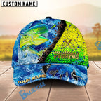 BlueJose Fishing Ocean Wave Skin Design Personalized Cap (13 Breeds)