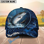 BlueJose Fishing Underwater River Scene Design Personalized Cap (13 Breeds)