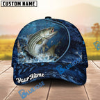 BlueJose Fishing Underwater River Scene Design Personalized Cap (13 Breeds)