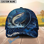 BlueJose Fishing Underwater River Scene Design Personalized Cap (13 Breeds)