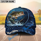 BlueJose Fishing Underwater River Scene Design Personalized Cap (13 Breeds)