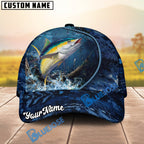 BlueJose Fishing Underwater River Scene Design Personalized Cap (13 Breeds)