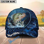 BlueJose Fishing Underwater River Scene Design Personalized Cap (13 Breeds)